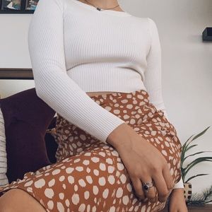 N/T Abstract Animal Print Slip Skirt